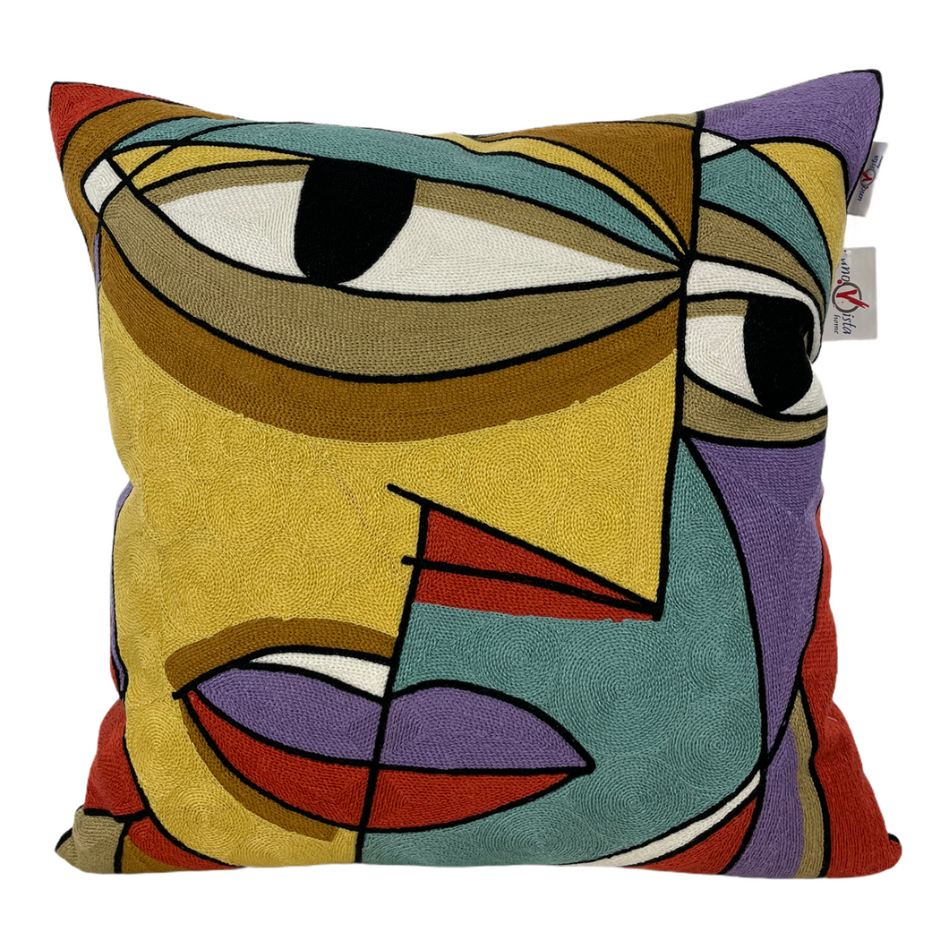Face in a Crowd Throw Pillow