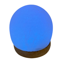 Load image into Gallery viewer, Round salt crystal lamp with USB port
