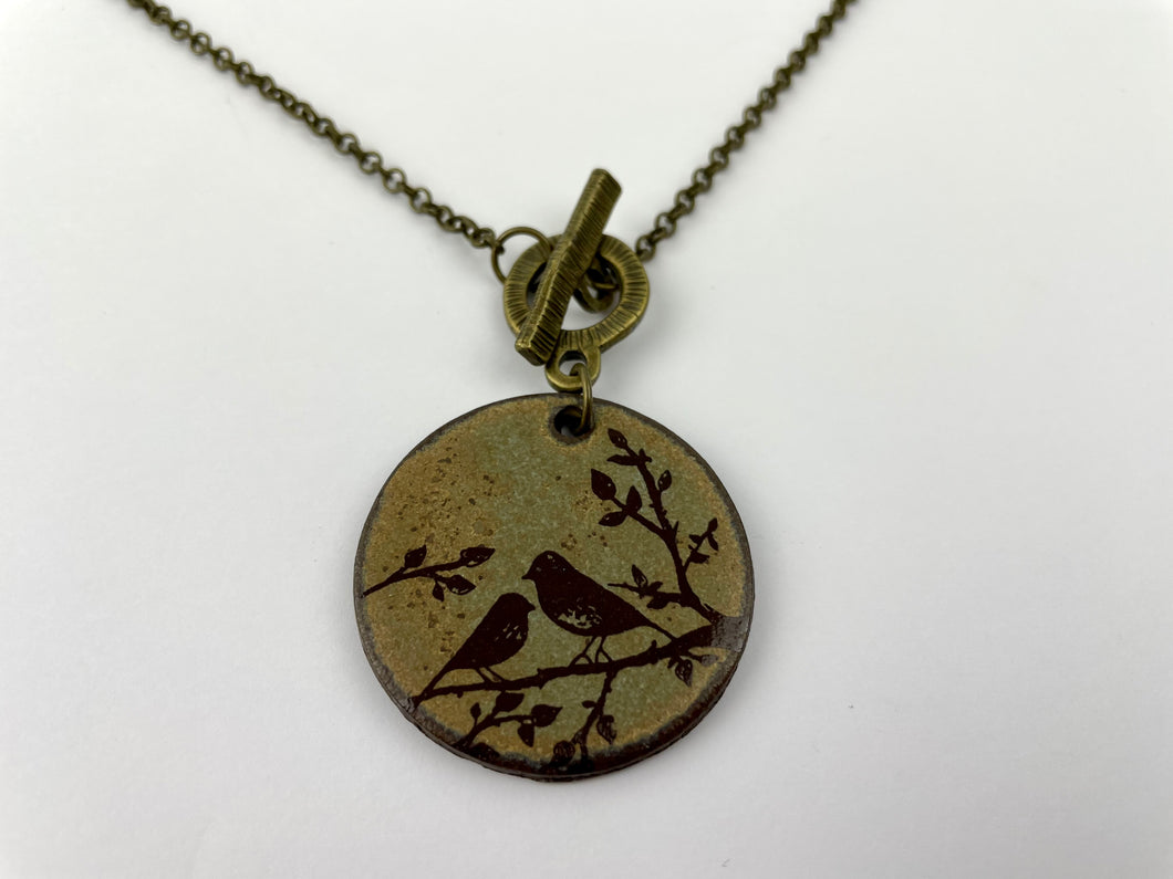 Birds on a Branch pendant necklace