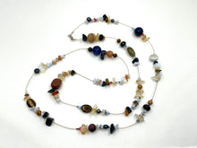 Load image into Gallery viewer, Long semi- precious strand necklace by Moogie
