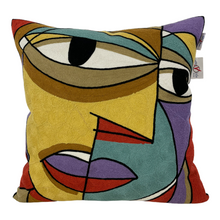 Load image into Gallery viewer, Face in a Crowd Throw Pillow
