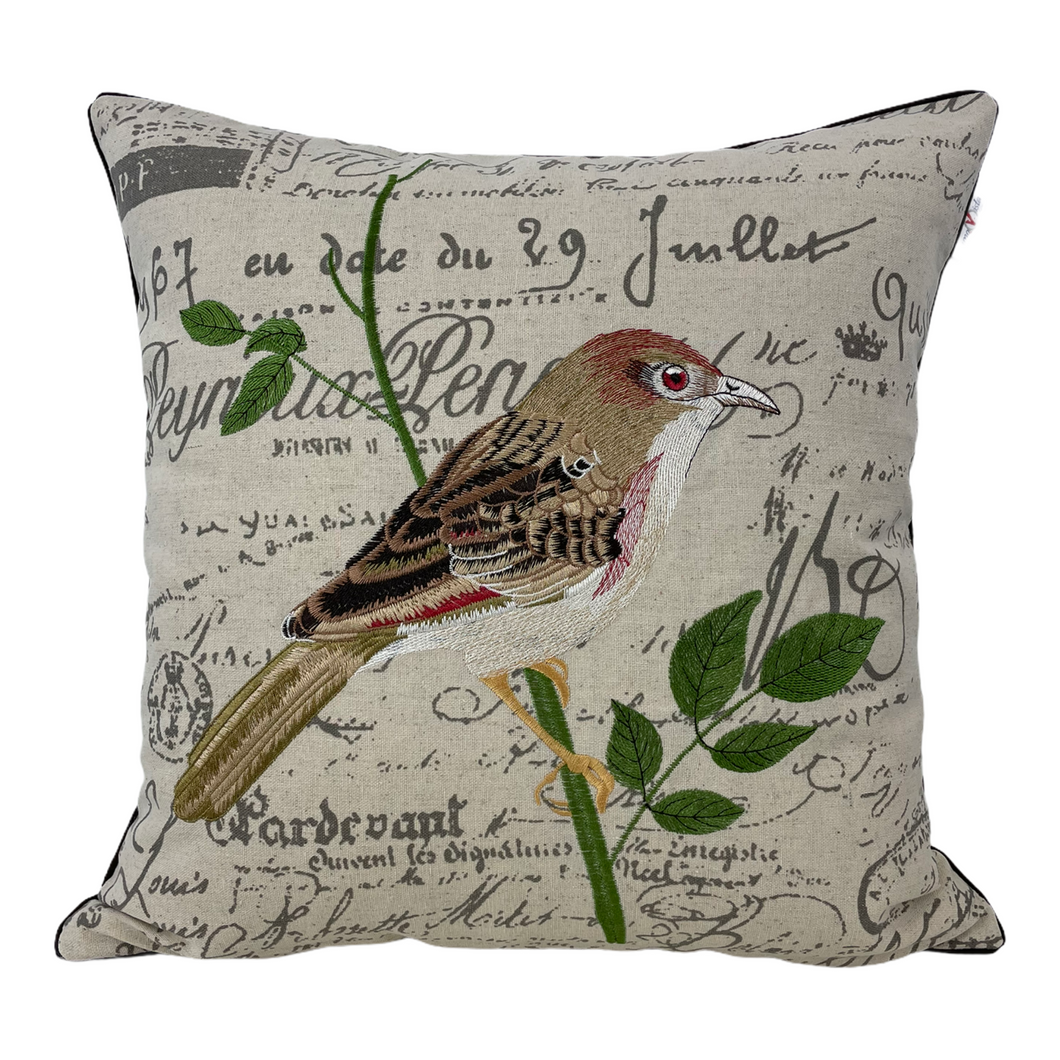 Bird on a Branch Throw Pillow