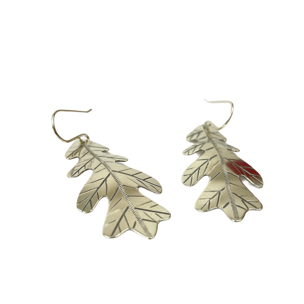 Oak leaf earrings - large